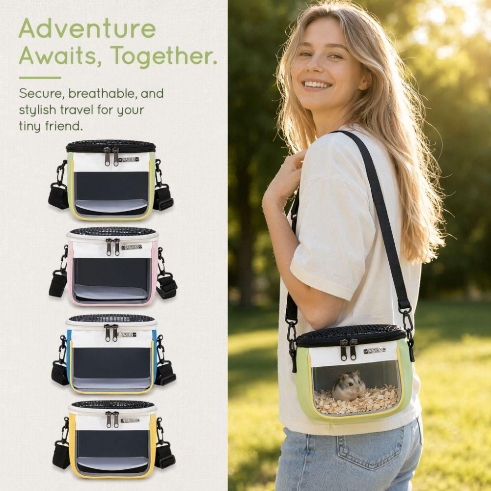 Clear View Small Pet Carrier Ventilated Hamster Carry Bag Pet Carrier Bag Small Pet Use