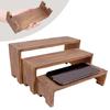 3-Piece Display Stand Wood Risers Rustic Display Risers Combination Type Display Stand