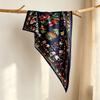 Japanese and Korean atmosphere, big triangular silk scarf, female cashew nut silk scarf, versatile decorative headscarf, multi-purpose fart curtain l