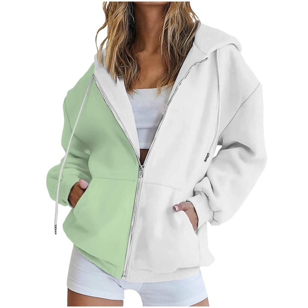 Women's Fashionable Casual Long-sleeved Pullover Hooded Jacket