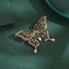 Butterfly Brooch with A Sense of High-end Light Luxury and A Green Retro Design Is A Brooch for A Coat