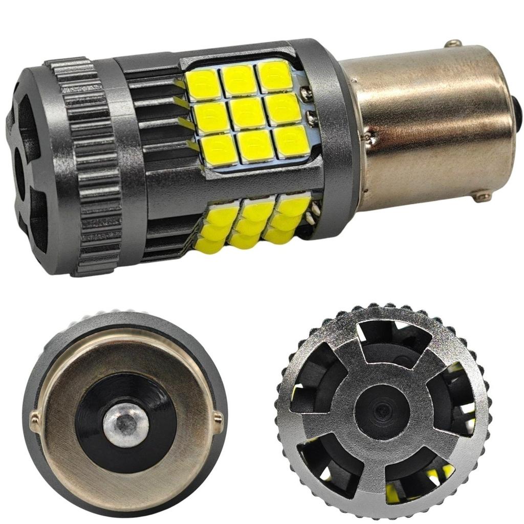 2 шт. светодиодные лампы P21W BA15S 12V-24V без ошибок 2600 лм белые мощные