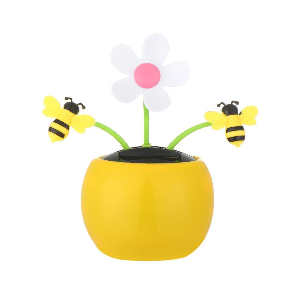 Parts Children's Christmas Gifts Car Decoration Solar Energy Desk Ornaments Toys Dancing Flower