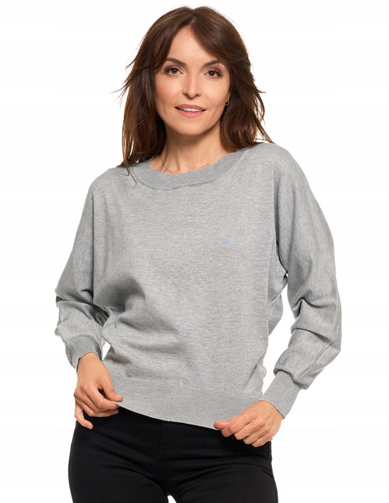 Women's Classic Sweater With Long Loose Sleeves Viscose MORAJ XS/S gray