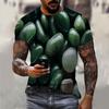 Summer Graphic Casual Short Sleeved T Shirt For Men Oversized Streetwear 3D Digital Printing Large Size Top Tees For Male
