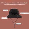 Summer Waterproof Bucket Sun Hats Foldable Adjustable Drawstring Fisherman Cap