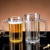 Acrylic Beer Cup Household Mug Mugs Drinking Glasses Handles Milk Coffee Juice Water Cup Barware Drinkware For Home Party Bar Ka