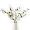 4 Pcs Cherry Blossom Branches Artificial Cherry Blossom Long Stem Artificial Flowers for Tall Vase Silk Cherry Blossom Tree Stems Spring Home Decor
