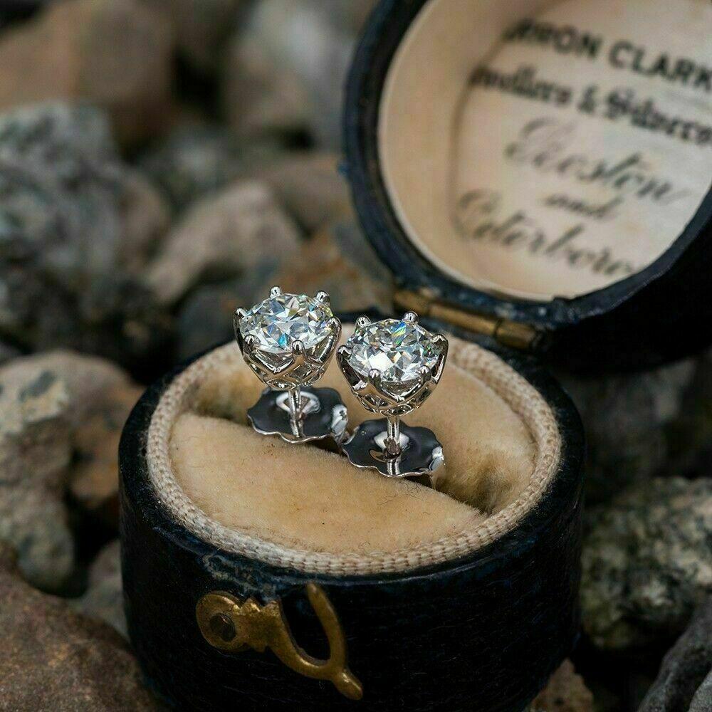 Серьги-пусеты из моиссанита 6,5 мм, сетчатые, классические женские серьги, D VVS1, изящные украшения