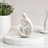 Easy Care Fox Statue 3D Printed Sculpture, Matte White Minimalist Solid Structure Ornament, Sculpture Stain-Resistant Smooth Surface Compact Art Piece