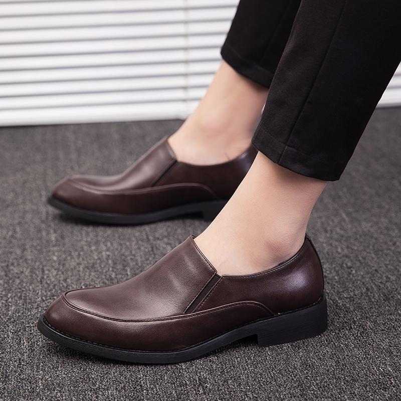 Mens Shoes Formal Dress Casual Leather Brown Black Designer Elegant Luxury Men Suit Shoes Wedding Driving Dropshipping Fashion