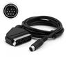 1.8m Scart Cable for Sega Saturn Controller Audio Video Cord for Sega Saturn RCA AV Stereo Extension Cable for PAL NTSC Console