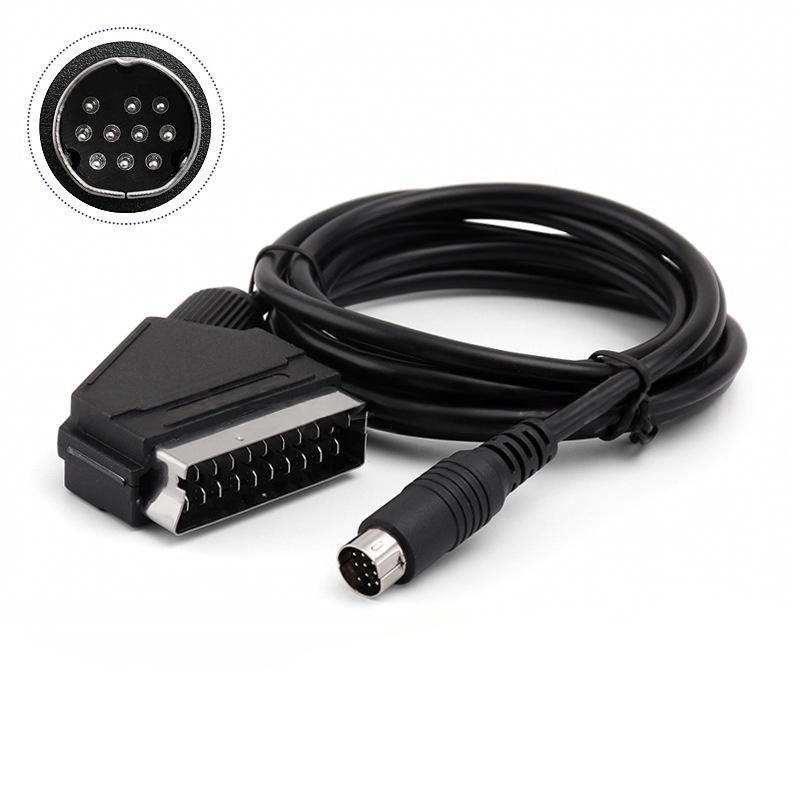 1.8m Scart Cable for Sega Saturn Controller Audio Video Cord for Sega Saturn RCA AV Stereo Extension Cable for PAL NTSC Console