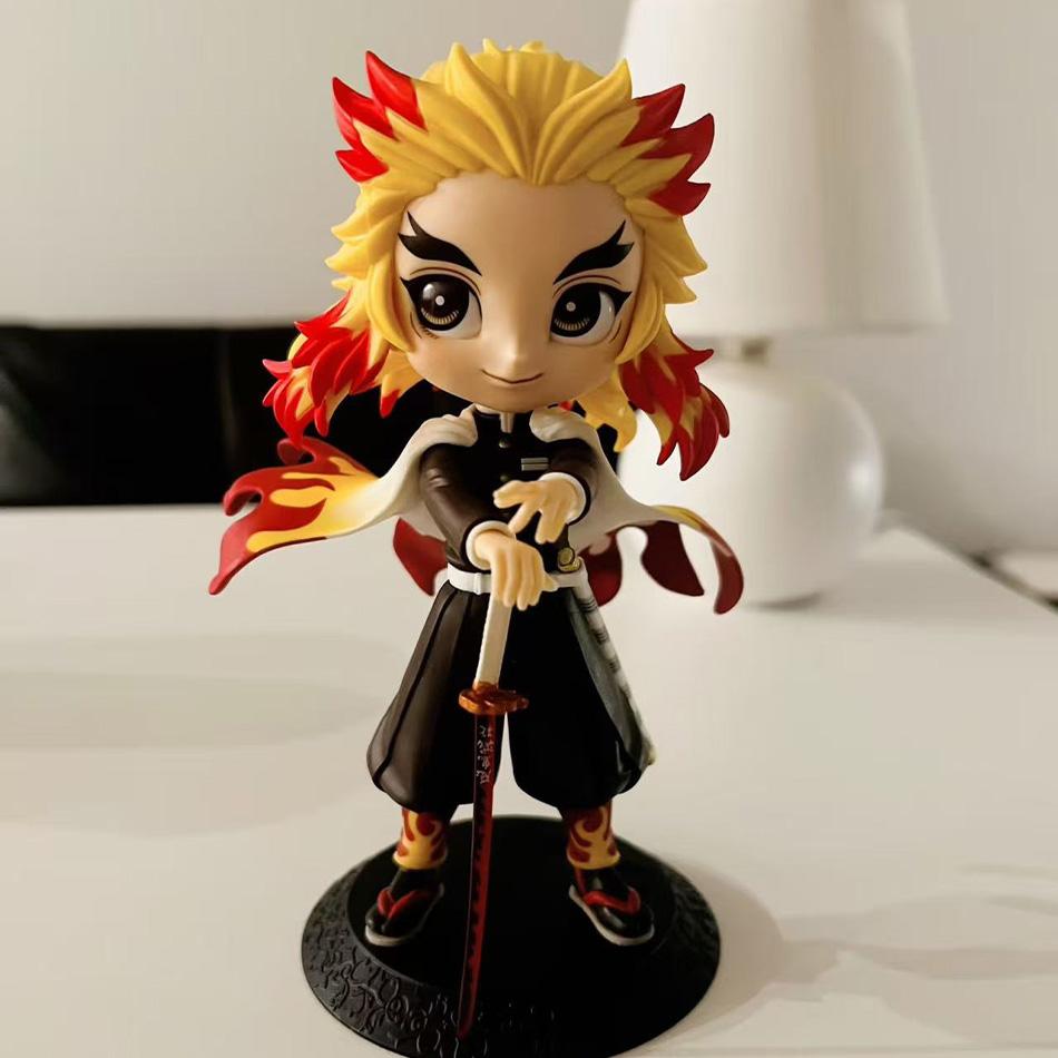 Demon Slayer 8Pcs/Set Q Version Figures Tanjiro Nezuko Rengoku Mitsuri PVC Collectible Model Toy Gift for Anime Fans