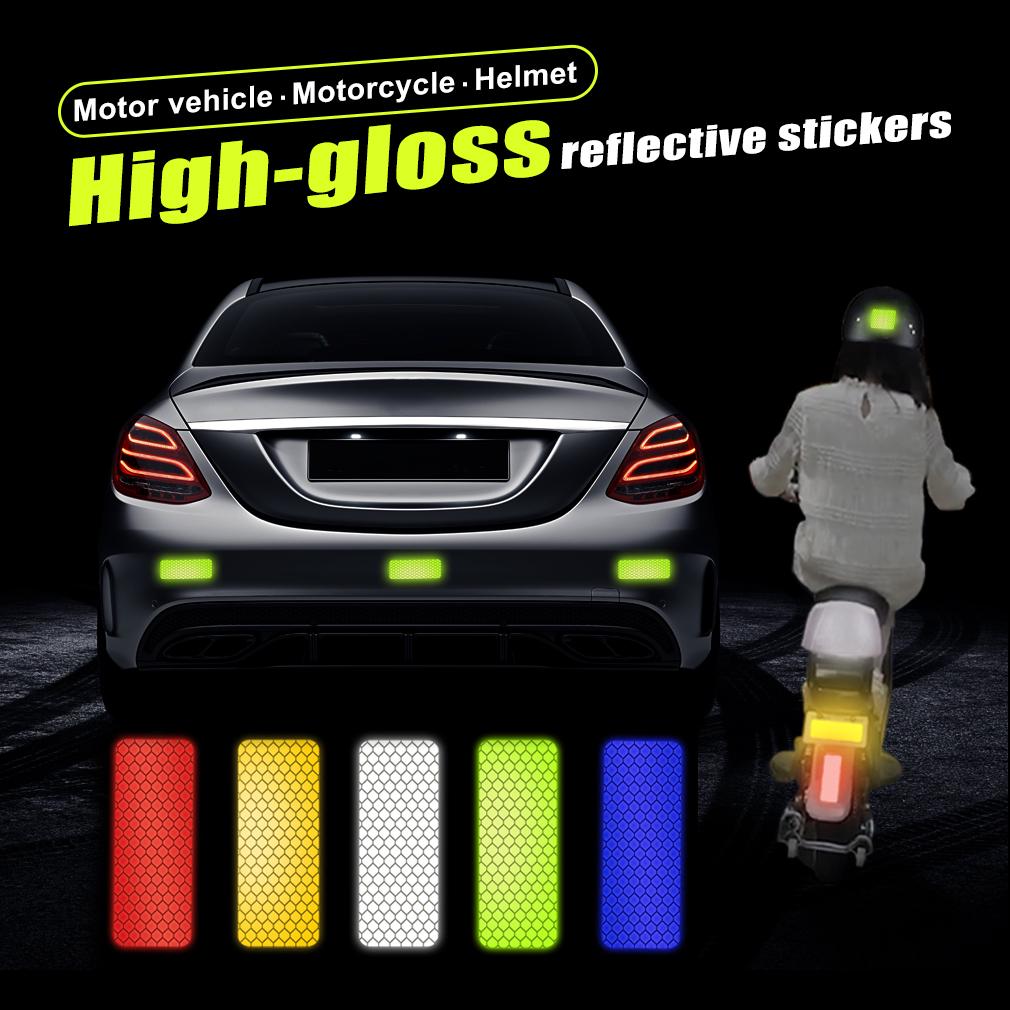Цветные наклейки-отражатели для автомобиля. 10 штук