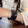 Women Colorful Smudge Geometric Acrylic Wide Cuff Bracelet Chunky Open Bangle Fashion Jewelry