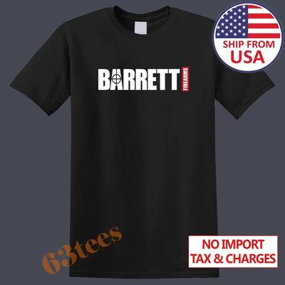 Barrett Firearms Оружие Мужская Футболка Женская Футболка Топ Унисекс Черный Размер от S до 5XL
