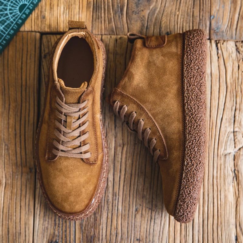 Classic Brand Men's Casual Shoes with Soft Soles Comfortable Sports Shoes Fashionable Winter Warmth Plush Men's Ankle Boots