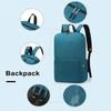Backpack Wide Shoudler Strap Multi-layer Pockets Solid Color Great Load Bearing Large Capacity Zipper Closure Water Bottle Umbrella Pouch Travel Bag