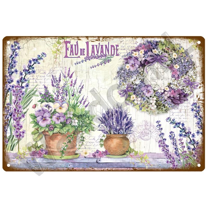 Ретро Декор, металлический знак лаванды, жестяной постер, металлические винтажные вывески с подсолнухом, жестяная вывеска с цветком, ромашка, настенный декор для дома и сада, подарок