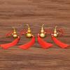 1Pc Traditional Chinese Feng Shui Gourd Brass Mental For Health Enhance Buddhist Good Luck Home Ornament Decor Pendant Keychain