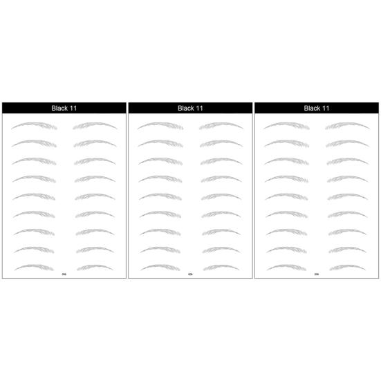 3шт 6D прочная естественная бионическая татуировка бровей глаз макияж водная наклейка