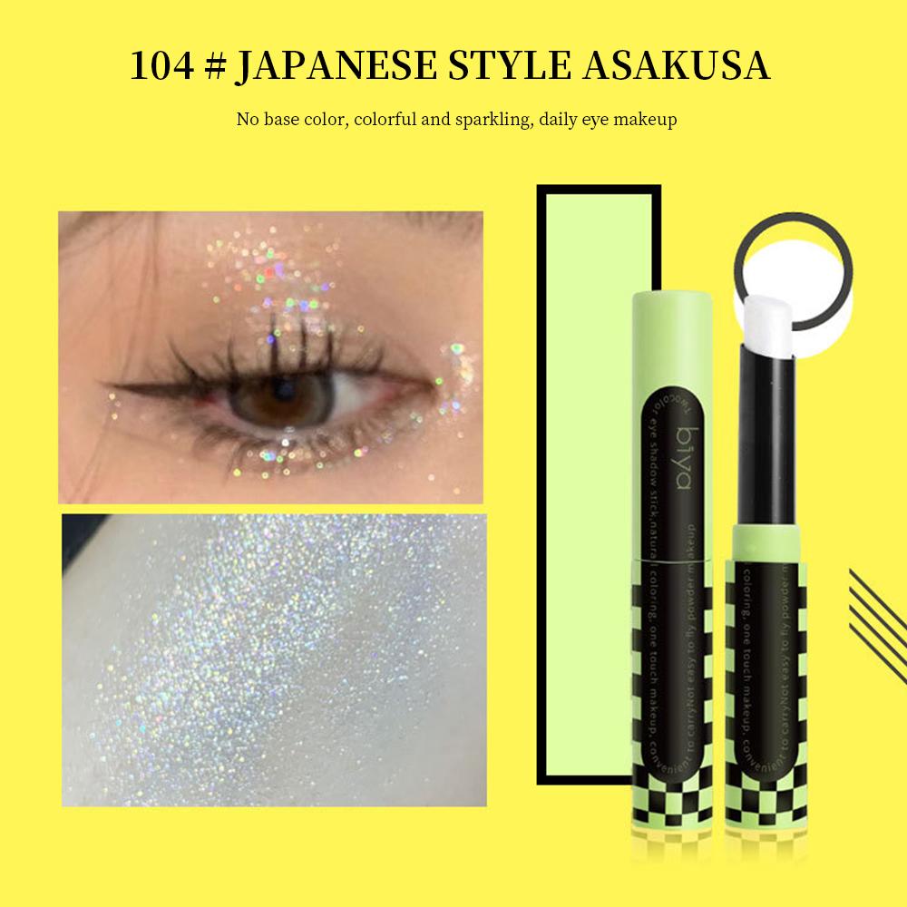 Biya Тени для век Highlight Eyeshadow Stick Стойкий макияж Мелкие блестки, которые не так легко улетучить Ленивые тени для век