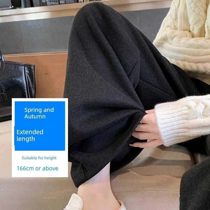 Pear-Shaped Body Shape, Extra Large Size 150kg Plus-Size Soft Narrow Wide-Leg Pants for Women, New Spring Style Glutinous Rice Straight-Leg Pants