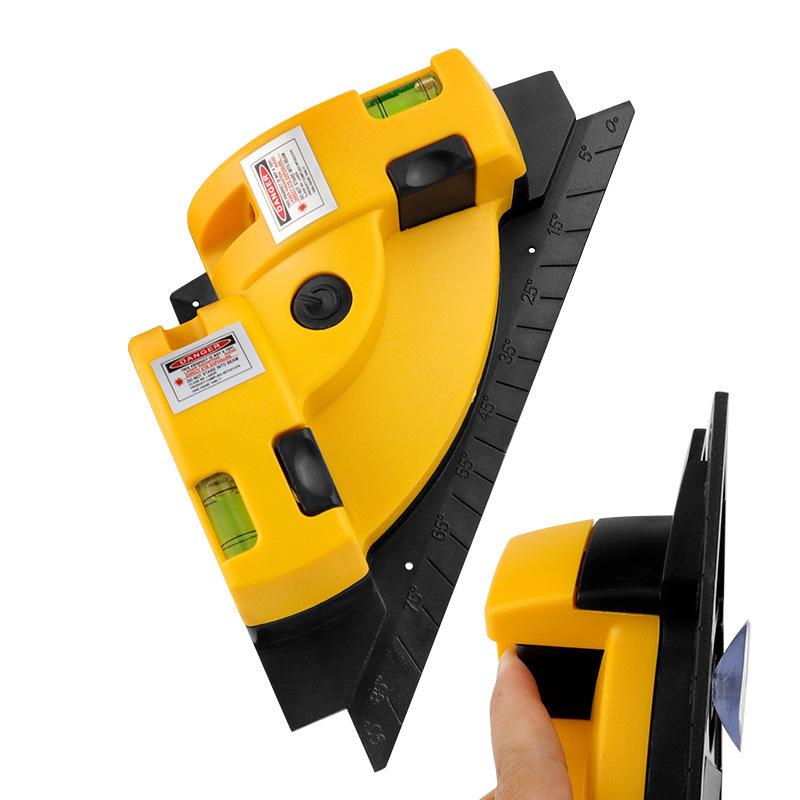 90° Tile Laying Tool: Wall & Floor Tile Level with Laser Right Angle Meter