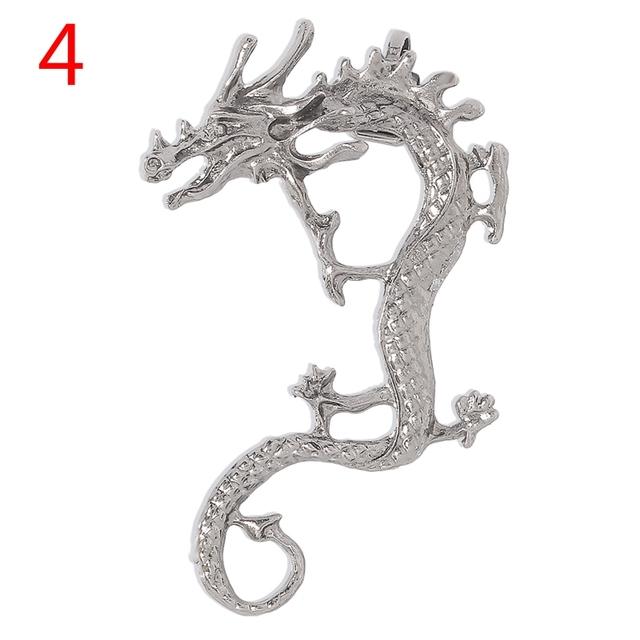 Винтажные панк-серьги в стиле ретро с драконом, серьги-каффы с розами, готические серьги-клипсы для женщин и мужчин, вечеринка