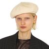 Тяжелый вельветовый рубчик Французский художник Классический Кастро Регулируемый размер Стильный берет Унисекс Охотничья кепка Сделано в Корее [UNDERCONTROL] (Шнур Слоновая кость)