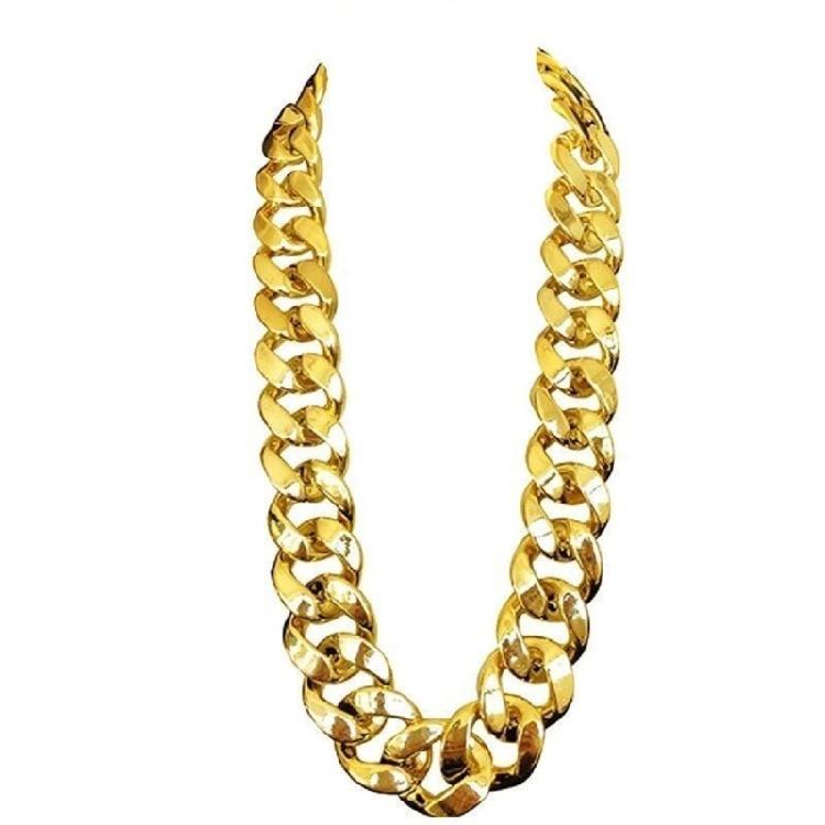 Набор из 2 прочных пластиковых золотых цепочек Легкая шейная цепочка Удобная