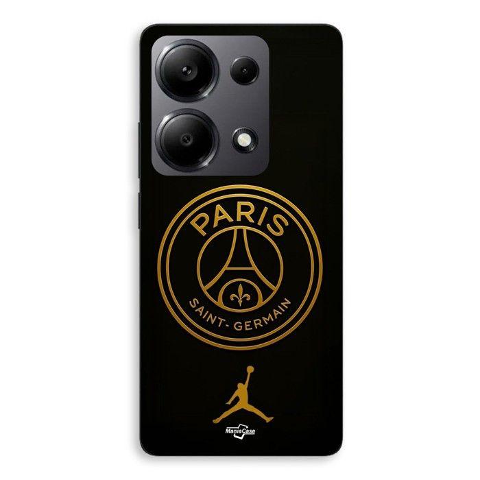 Coque Pour Xiaomi Redmi Note 13 Pro 4G PSG logo jordan doré étoile champion Maniacase
