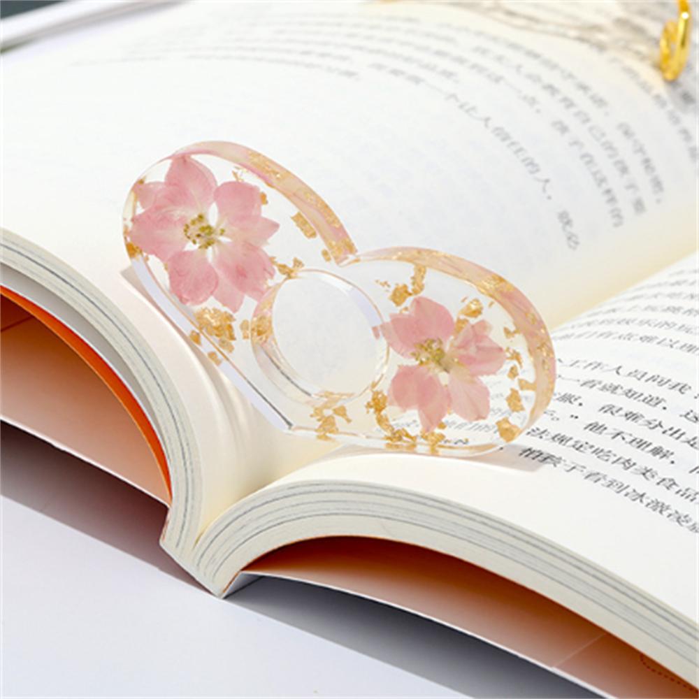 One Hand Reading Aid Smooth Texture Reading Aid Tools Thumb Book Support Compact Resin Thumb Bookmark For Beach Bed Train