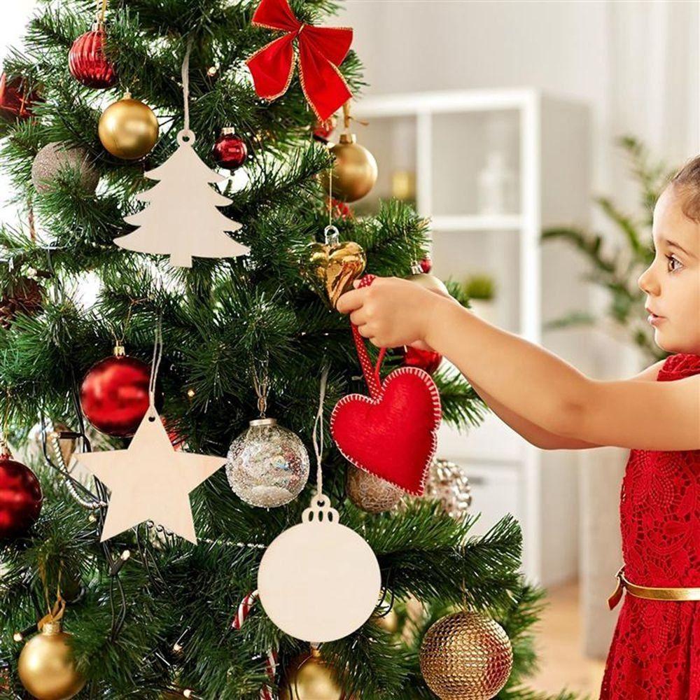 Christmas Tree Ornaments Christmas Decorations Christmas Tree Pendant Wooden Tags Wooden Slices