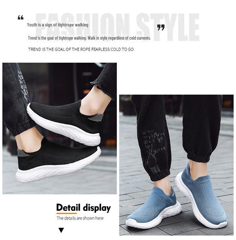 Женские летние и осенние дышащие сетчатые спортивные кроссовки Flying Mesh — легкие, удобные, повседневные, без застежек