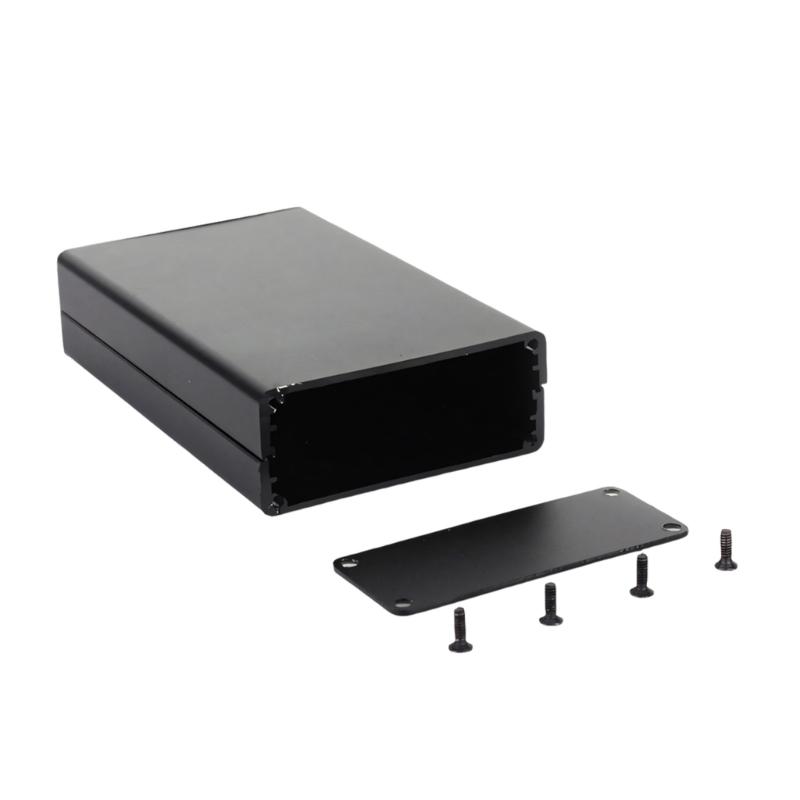Black Metal Enclosure Box Heat Dissipation Case 80x50x20mm For Wiring Boards And Industrial Automation utilizes Housing