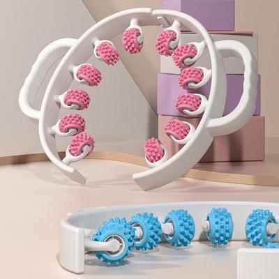 Массажный ролик для ног Антицеллюлитный Лимфодренажный Терапия глубоких тканей Бедра Рука Спина Плечо Расслабление мышц Массажный инструмент с 12 роликами