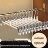Non-Slip Stainless Steel Pants and Skirt Hanger Clips for Wardrobe Storage and Drying