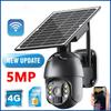 5MP Camera 8W Solar Charge 360 PTZ Surveillance 4G SIM Card Slot Motion Detection Alarm Monitor Cctv Ip Security Camera