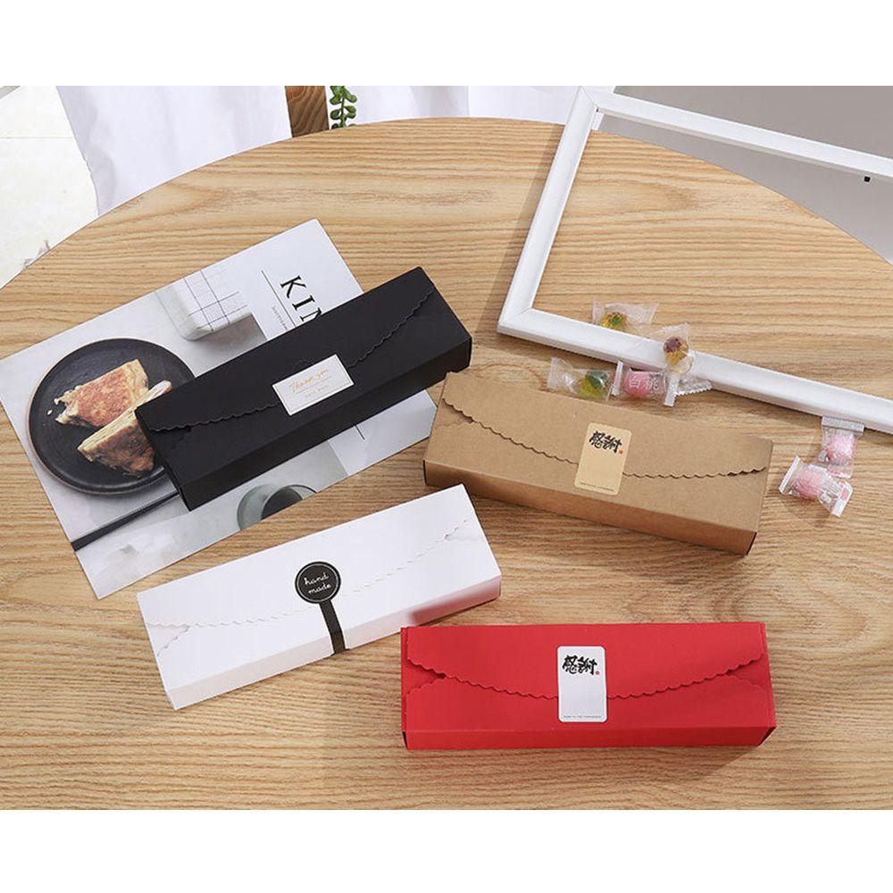 Cookies, Nougat Lace Edge Long Cupcake Cases Mooncake Packing Kraft Paper Box Gift Packaging Boxes