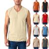 Мужской трикотажный жилет без рукавов с V-образным вырезом, утолщенный