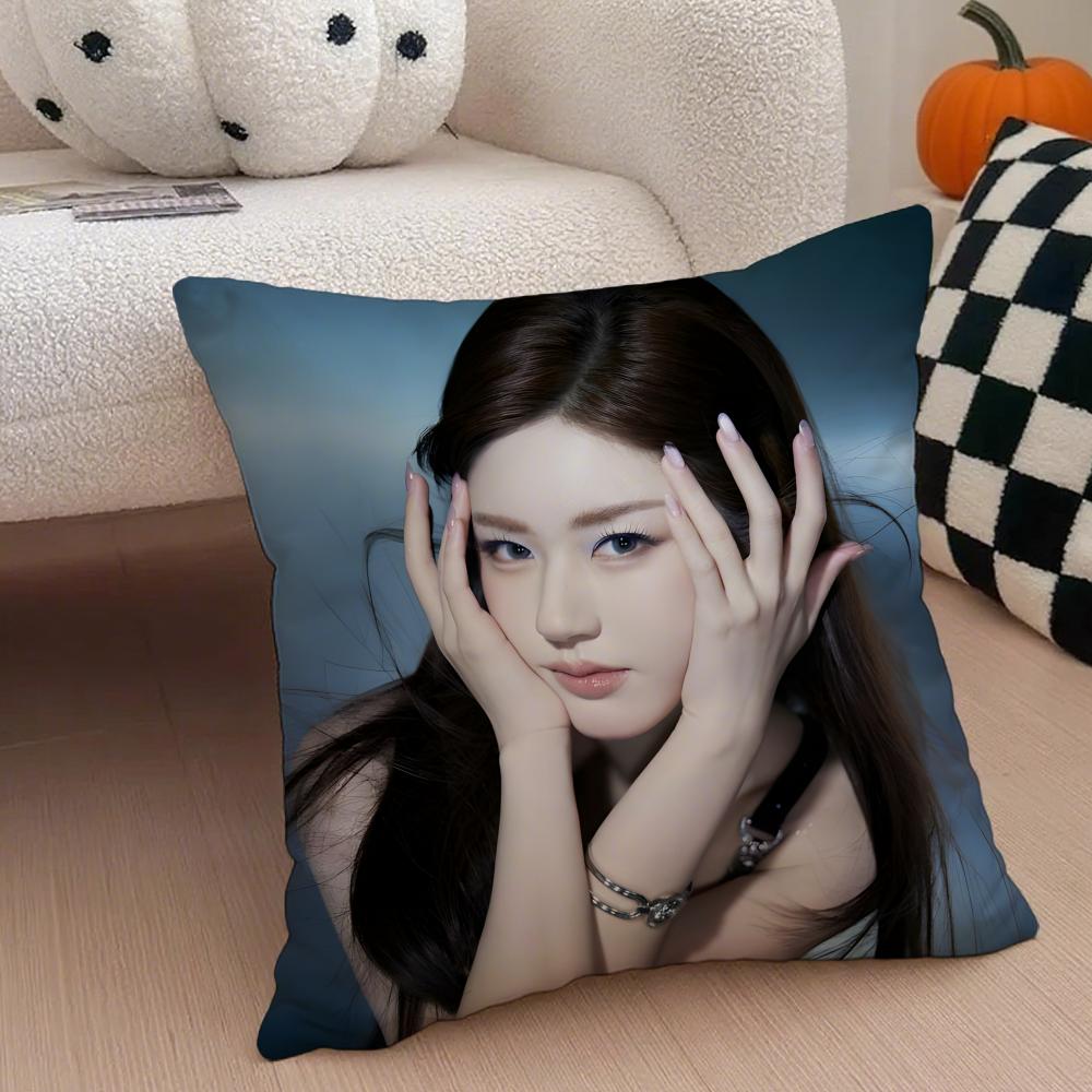 Cute Talented Chinese Beautiful Actress RRosy Cushion Cover Throw Pillow Cover Hidden Button Durable Polyester Chair Cushion