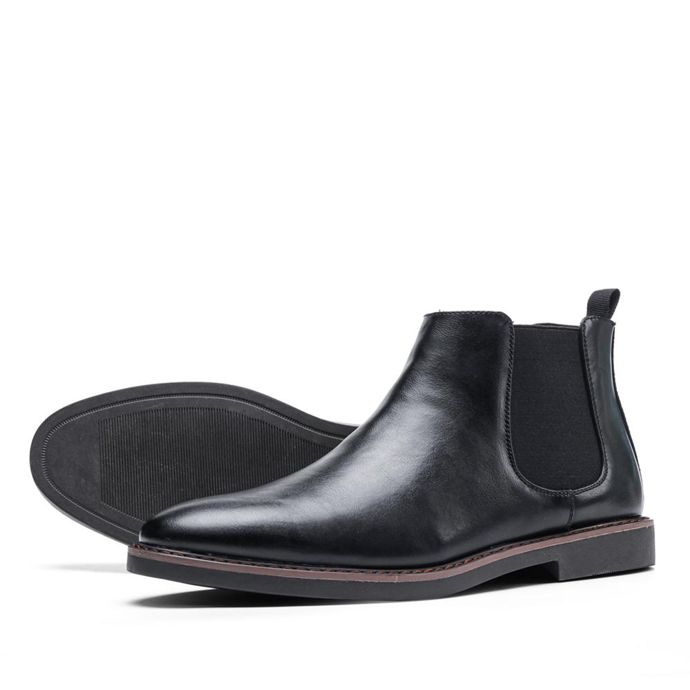 HECRAFTED SHOES/ Зимние мужские ботинки из искусственной кожи