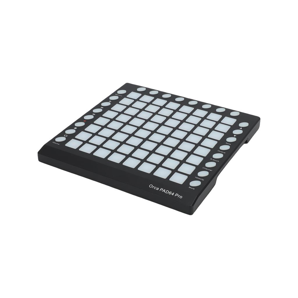 MIDI-контроллер WORLDE DJ-пэд с 64 RGB-пэдами, 128 GM-звуками, 8 RGB-кнопками, 6 транспортными кнопками, встроенным редактором, портативный