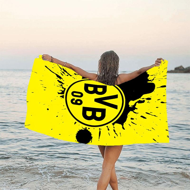 1pc B-BVB Beach Towel, Beach and Seaside Swimming Pool Equipment, Fashion Pattern, Rectangular, Travel Essentials