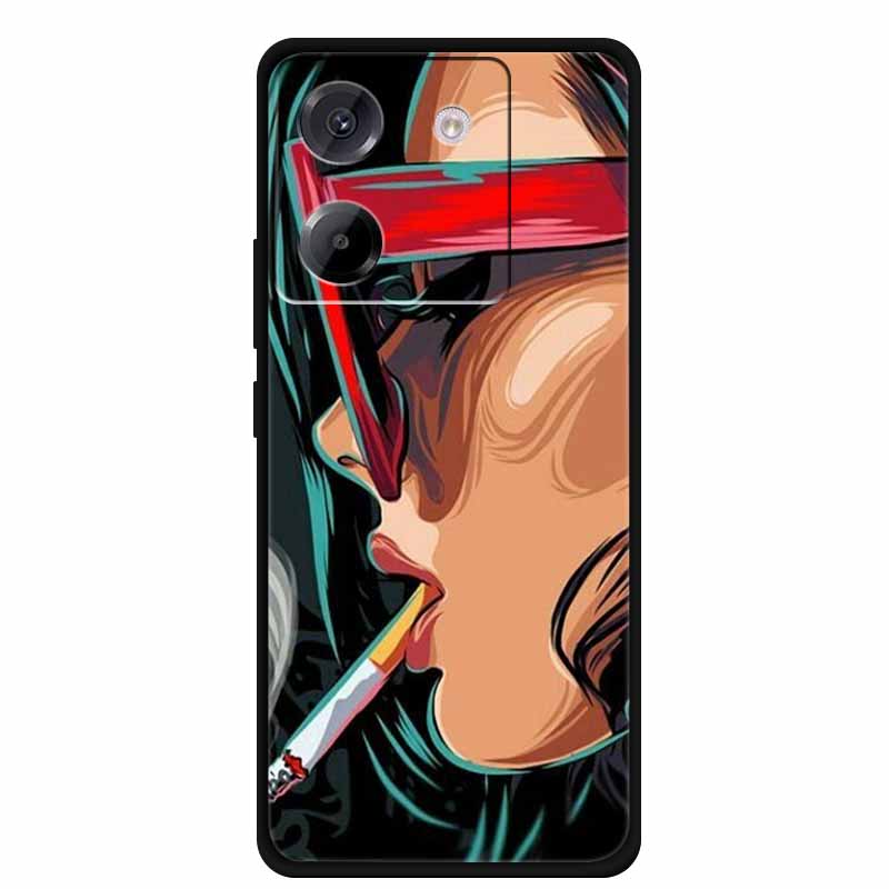 Чехол для Xiaomi Poco M7 Pro 5G, стиль мультяшной живописи, мягкий силикон + ТПУ, задняя крышка, чехлы для Poco M7 Pro 5G, противоударный чехол, новый