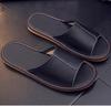 Spring Summer Slippers Cow Split Leather Unisex Slippers Slip On Soft Flats Men Women Padded Warm Slippers Shoes