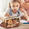 Clear Pencil Pouch 5 Layer Pencil Case Large Capacity Capybara Doll Capybara Sticker Brooche Kit