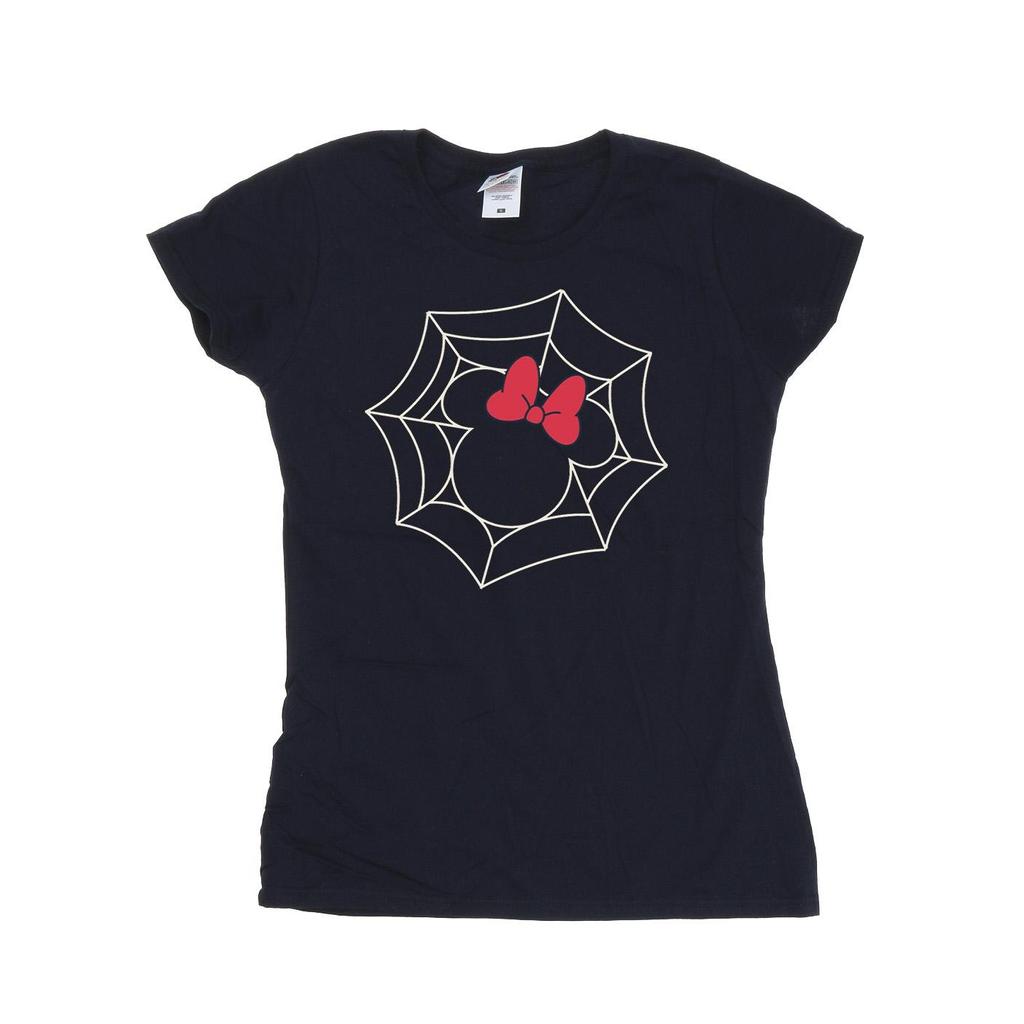 Disney Womens/Ladies Minnie Mouse Spider Web Cotton T-Shirt